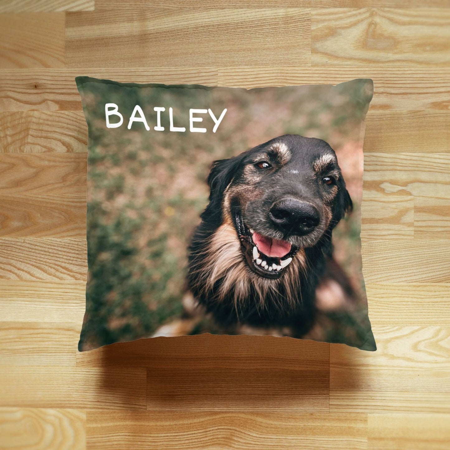 Personalised Dog Cushion  With Pic And Name