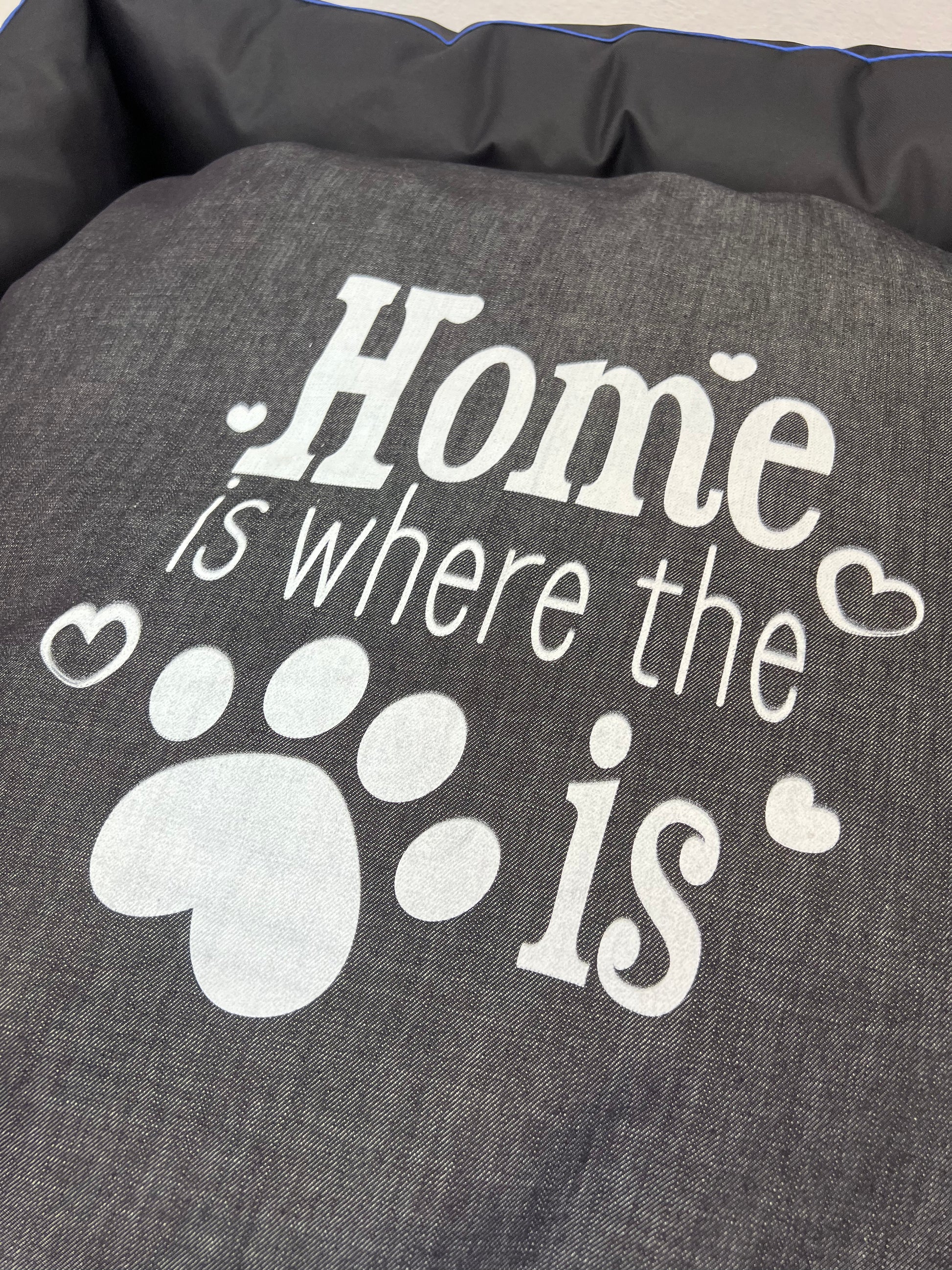 Large Canvas Dog Bed With Cute Saying