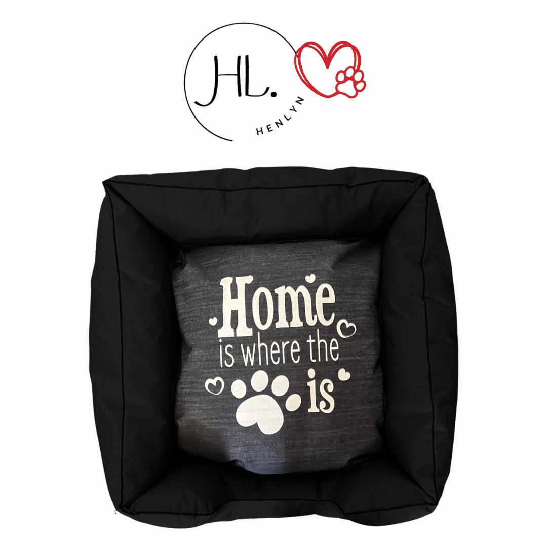 Canvas Dog Bed With Cute Saying